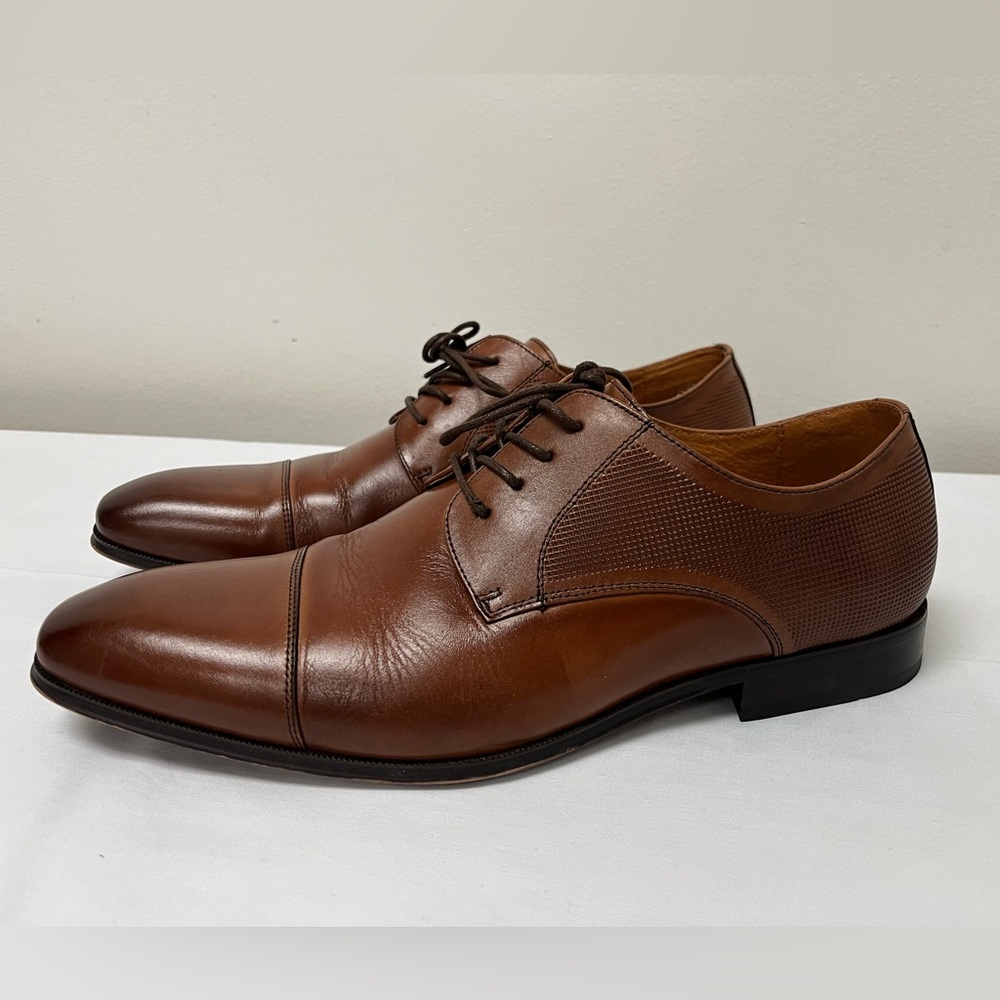 Florsheim Calipa Cap Oxford Scotch Brown Leather Dress Shoes Men’s Size 12 D